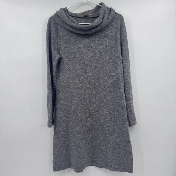 Loft Dress Women Medium NEW Gray Turtleneck Sweater Knit Long Sleeves Comfy Cozy - Picture 1 of 10